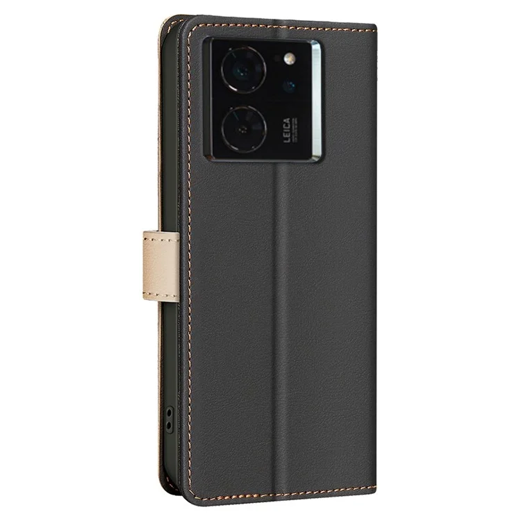 Binfen Color BF33 Case Para Xiaomi 14t Case de Cuero Bloqueo RFID Color RFID - Negro