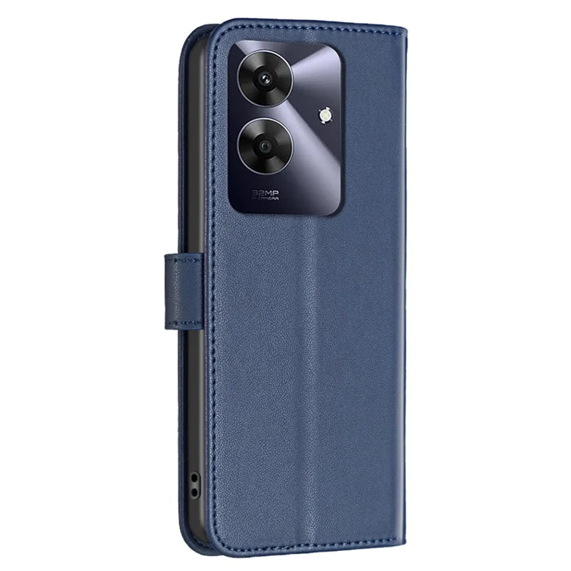 BINFEN COLOR BF17 For Realme Note 60 / Note 60x 4G / C63 4G / C61 4G Case Wallet Folio Flip Leather Phone Cover - Blue