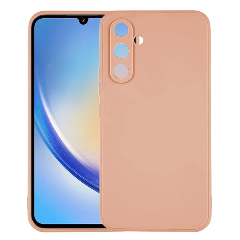 Kalelbol KLB-TPU003 Para Samsung Galaxy A34 Case 5G Color Sólido Anti-Scratch TPU TPU Cubierta - Rosa