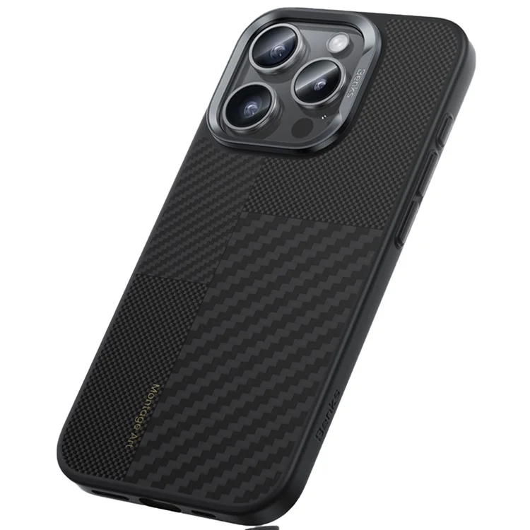 BENKS per iPhone 16 Pro Max Custodia Magnetica in Fibra di Kevlar Aramidica+Custodia Telefonica TPU