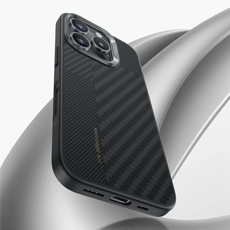 BENKS per iPhone 16 Pro Max Custodia Magnetica in Fibra di Kevlar Aramidica+Custodia Telefonica TPU