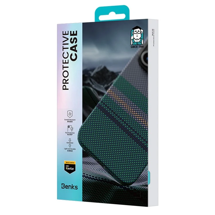 BENKS For iPhone 16 Pro Case Compatible with MagSafe Kevlar Aramid Fiber Phone Cover