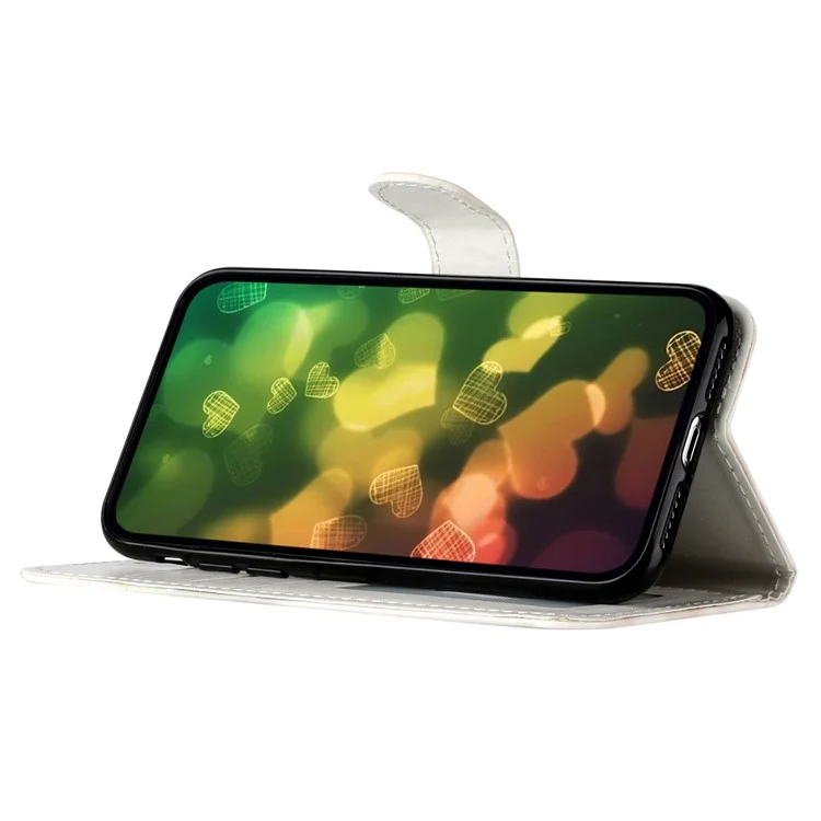 Per Xiaomi Redmi 14C 4G Wallet Case di Disegno Stampato Pigna - Coppia Lupo