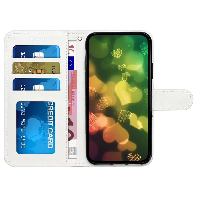 Per Xiaomi Redmi 14C 4G Wallet Case di Disegno Stampato Pigna - Coppia Lupo