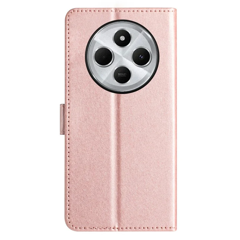 Für Xiaomi Poco C75 4G / Redmi 14R 5G / 14C 4G Wallet Case Leder Folio Handyhülle Magnetverschluss - Roségold