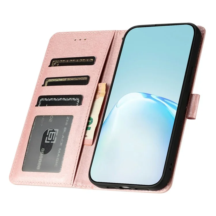 Para Xiaomi 14T Pro Wallet Case Folio Folio Tobado Tapa Magnética Broche - Oro Rosa