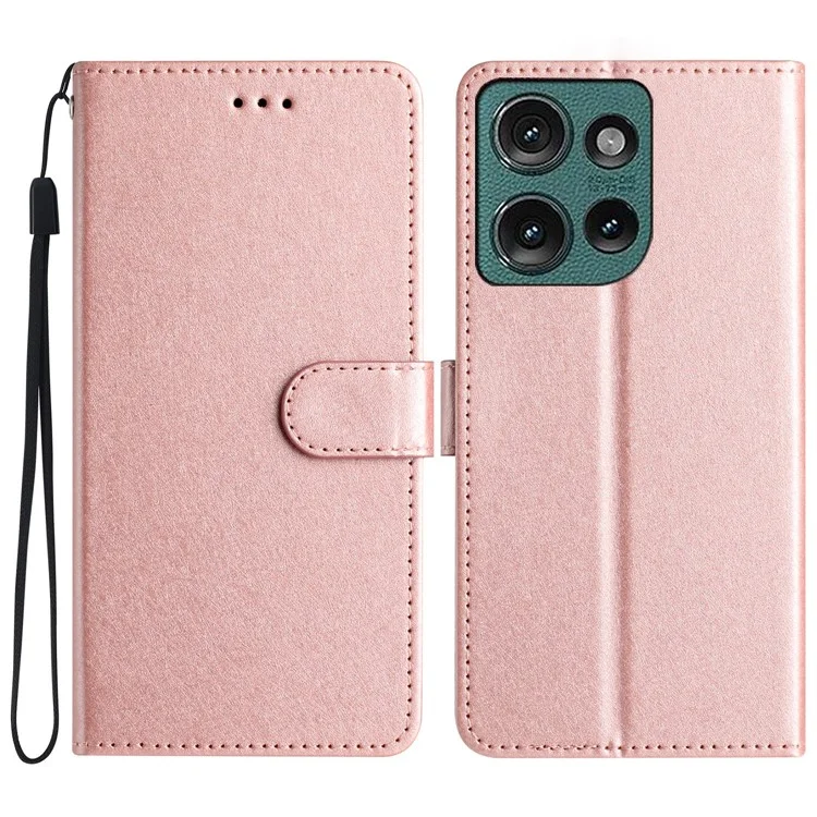 Para Motorola Edge 50 5 g Case de Billetera Folio Folio Teléfono Cubierta Magnética Magnética - Oro Rosa