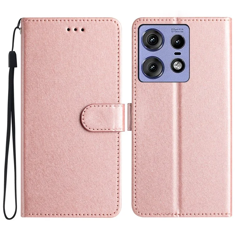 Per Motorola Edge 50 Pro 5G Wallet Case in Pelle Follio Copertura Magnetica Class Magnetico - Oro Rosa