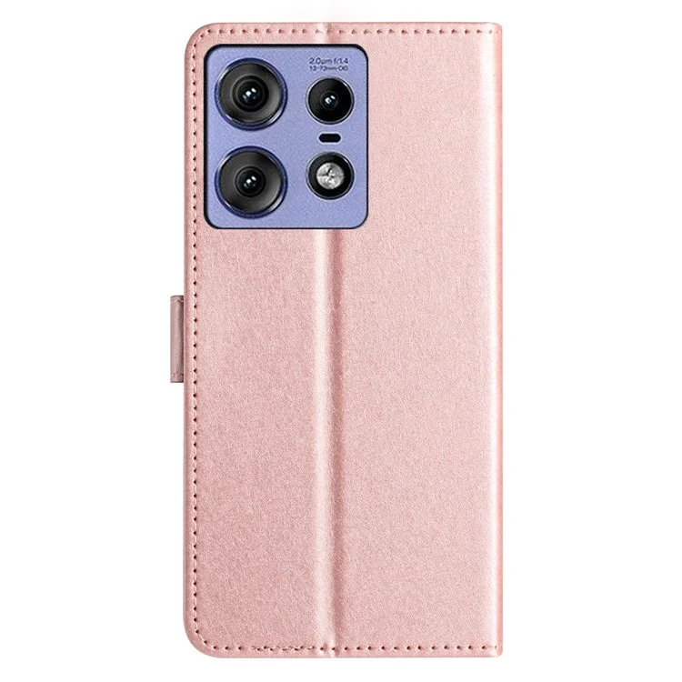 Per Motorola Edge 50 Pro 5G Wallet Case in Pelle Follio Copertura Magnetica Class Magnetico - Oro Rosa