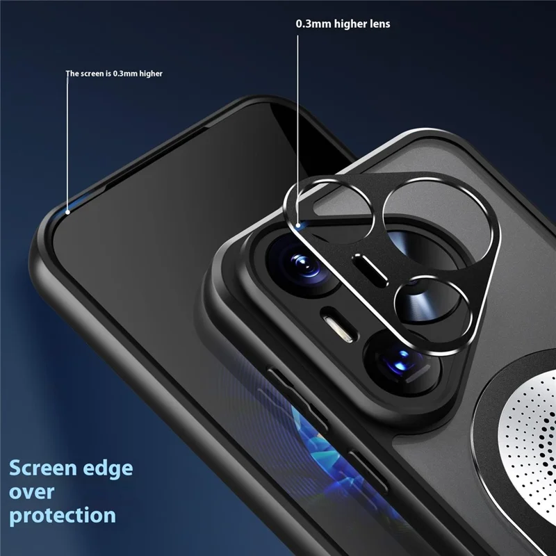 Für Huawei Pura 70 Case Kompatibel Mit Magsafe Wärme Dissipation Aromatherapie Kickstand Silikon+pc -telefonabdeckung - Schwarz