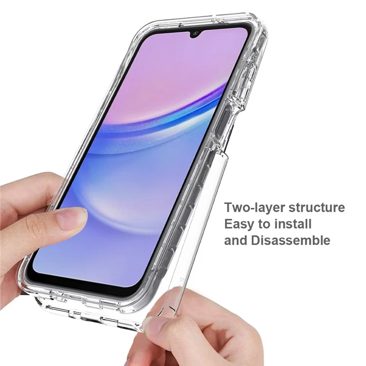 For Samsung Galaxy A16 5G / A16 4G Case TPU+PC 2-in-1 Drop-Proof Clear Phone Cover