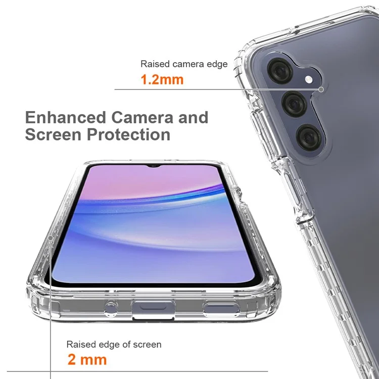 For Samsung Galaxy A16 5G / A16 4G Case TPU+PC 2-in-1 Drop-Proof Clear Phone Cover
