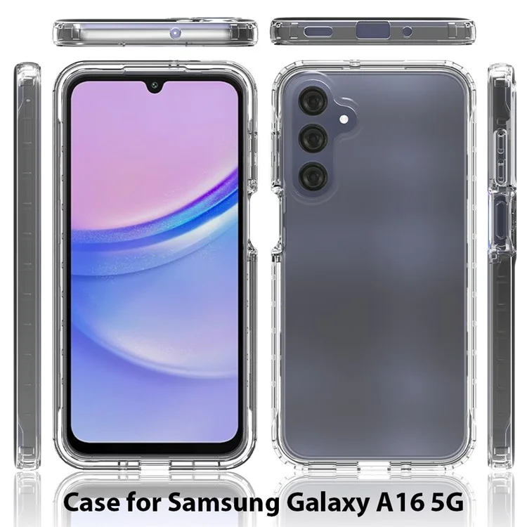 For Samsung Galaxy A16 5G / A16 4G Case TPU+PC 2-in-1 Drop-Proof Clear Phone Cover