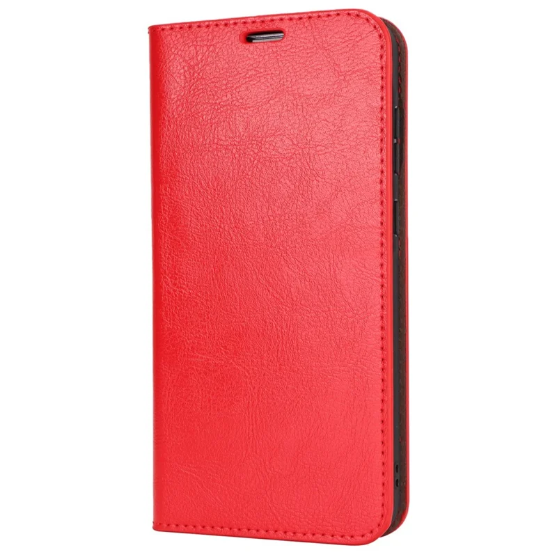 Para Samsung Galaxy S24 fe Case Crazy Horse Textura División de Cuero Split Willet Cover - Rojo