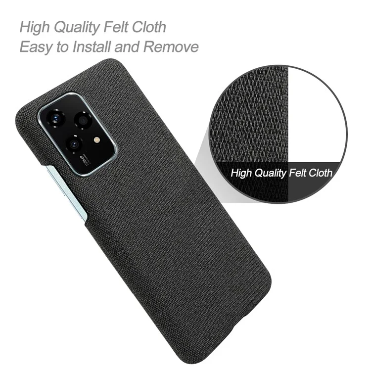 Per Onore 200 Cover Del Telefono Per PC Anti-scratch di Texture di Tessuto Lite - Nero
