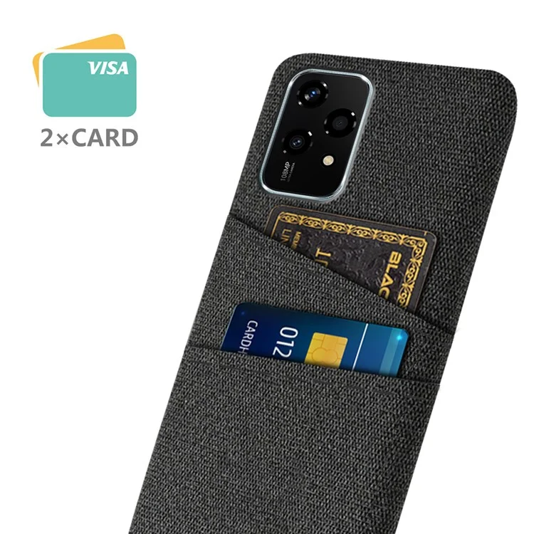Для Чести 200 Lite Case Clate + PC Hard Phone Cover с Двойными Слотами - Черный