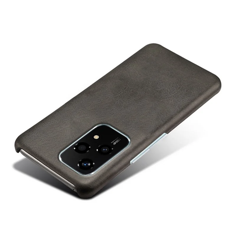 For Honor 200 Lite Case Calf Texture PU Leather Hard PC Protective Phone Cover - Black