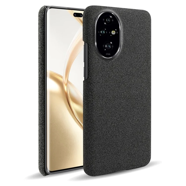 For Honor 200 Pro 5G Case Cloth Texture Anti-Scratch Protective PC Phone Cover - Black