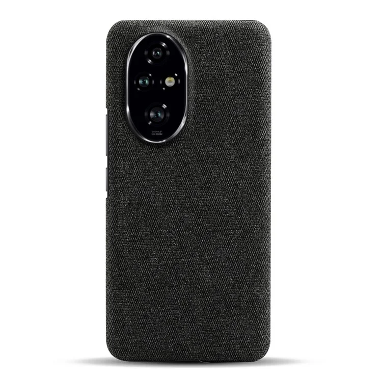 For Honor 200 Pro 5G Case Cloth Texture Anti-Scratch Protective PC Phone Cover - Black