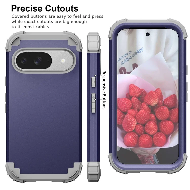 L-стиль Для Google Pixel 9 Case Shock-resection PC + TPU Телефон. - Синий