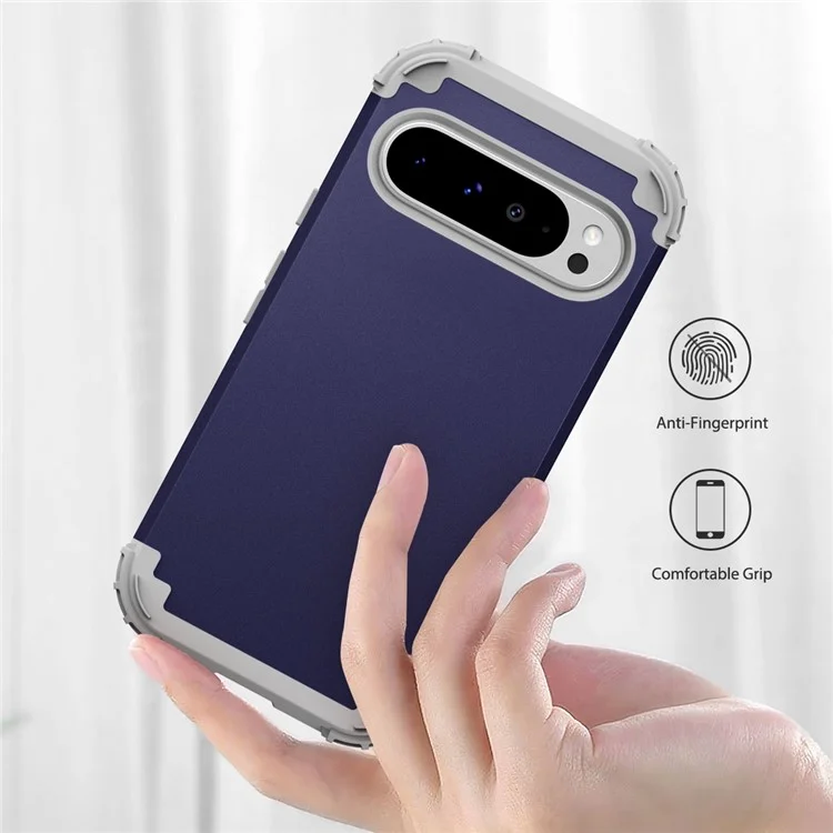 L-Style For Google Pixel 9 Pro XL Case Shockproof PC + TPU Phone Back Cover - Navy Blue  /  Dark Grey