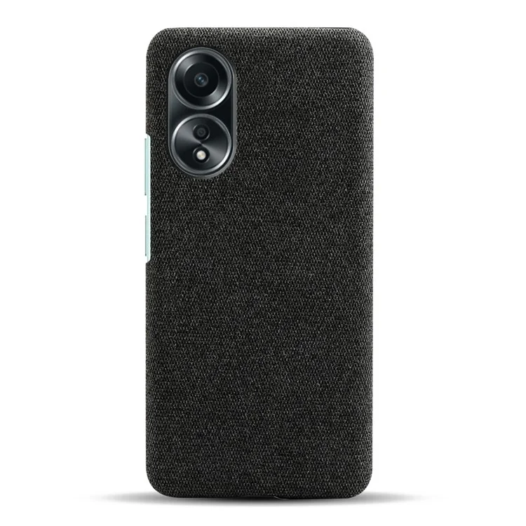 Für Oppo A58 4G Case Stoff Textur Anti-scratch-schutzpc-telefonabdeckung - Schwarz