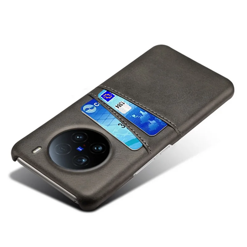Per slot a doppia scheda Ultra 5G, custodia in pelle PU Ultra 5G con cover rigida in PC - Nera
