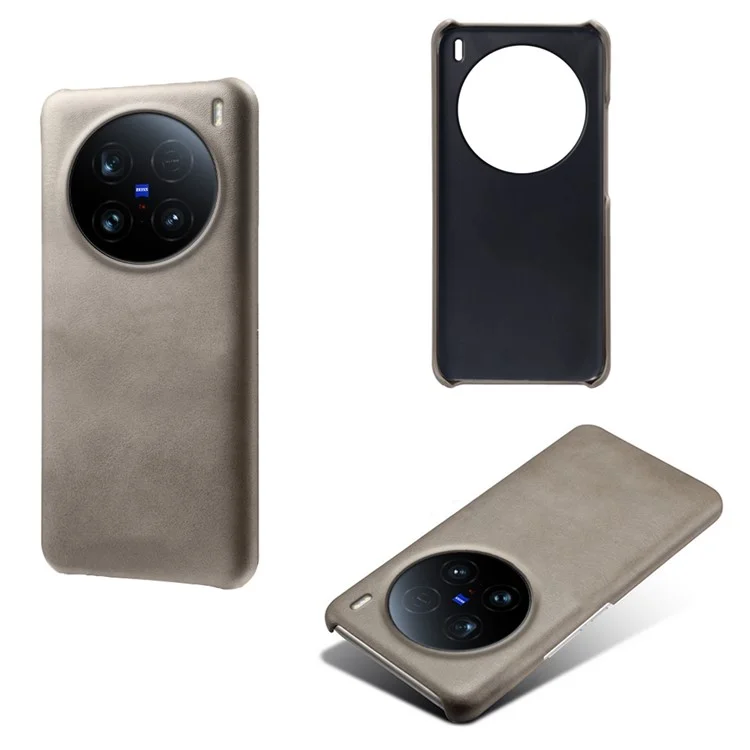 Per Vivo X100 Ultra 5G Case Colf Texture PU Copertina di Telefono Protettivo Per PC - Grigio