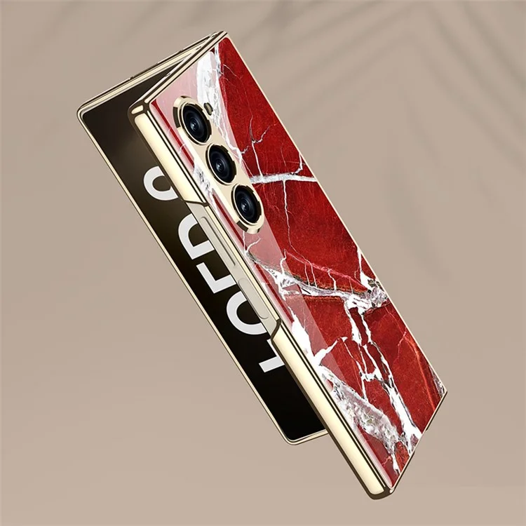 GKK Для Samsung Galaxy Z Fold6 5G Case Case Elecloplating Marble Patter - Стиль а
