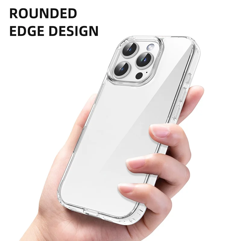 MUTURAL For iPhone 16 Pro Case Rounded Edge TPU+PC Clear Phone Cover
