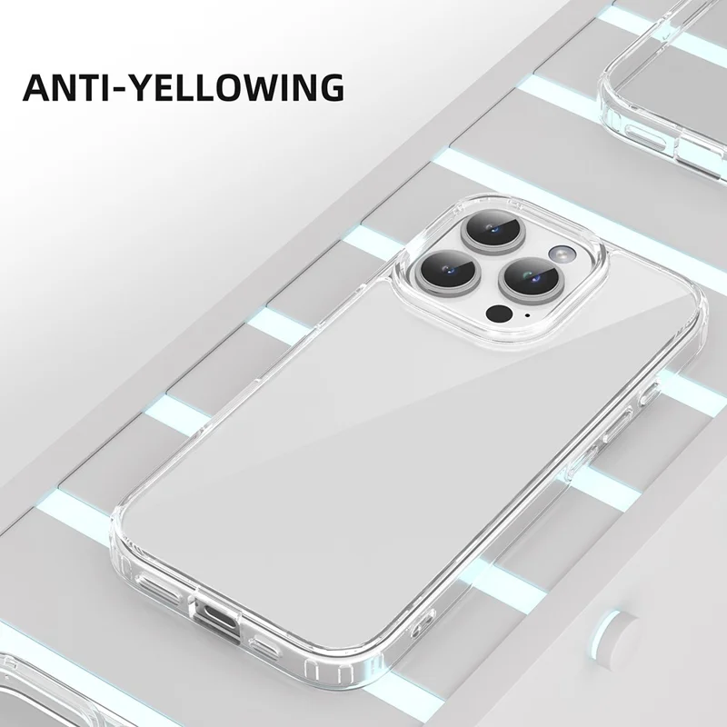MUTURAL For iPhone 16 Pro Case Rounded Edge TPU+PC Clear Phone Cover