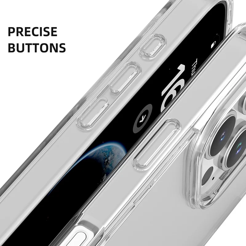 MUTURAL For iPhone 16 Pro Case Rounded Edge TPU+PC Clear Phone Cover