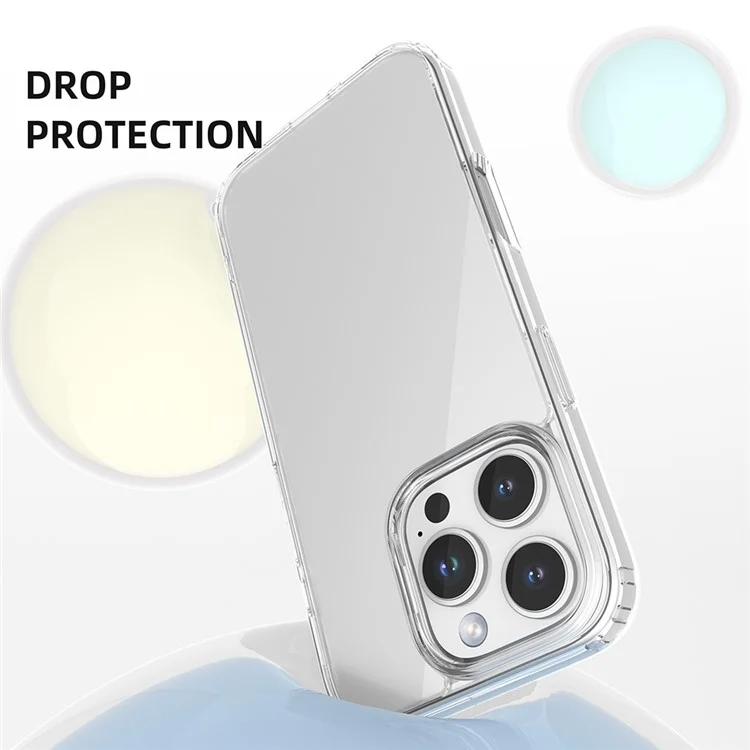 MUTURAL For iPhone 16 Pro Max Case Rounded Edge TPU+PC Clear Phone Cover