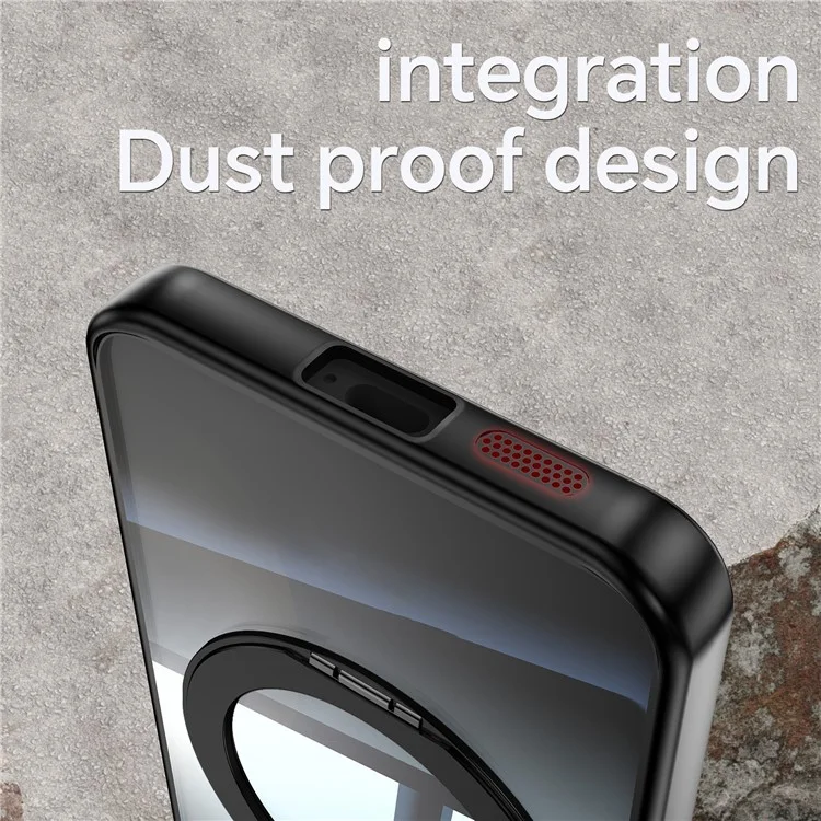 Für Samsung Galaxy S24+ Case Rotatable Magnetic Kickstand Tpu+ pc -telefonabdeckung Mit Linsenfilm - Schwarz
