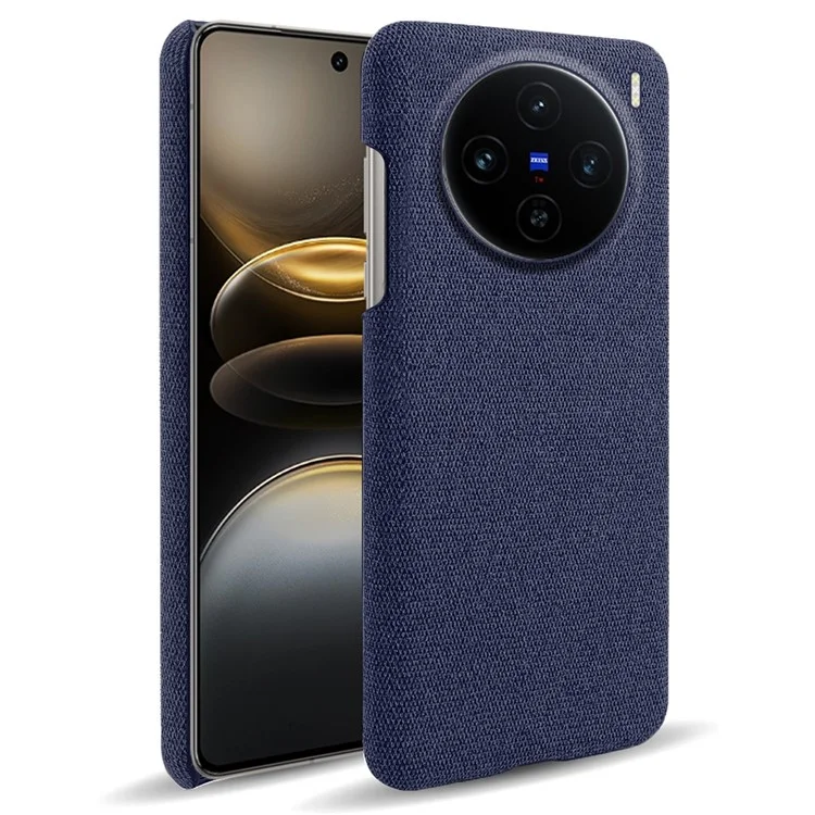 Para Vivo X100 5G Case Textura de Tela Anti-Scratch Protective PC Cover - Azul
