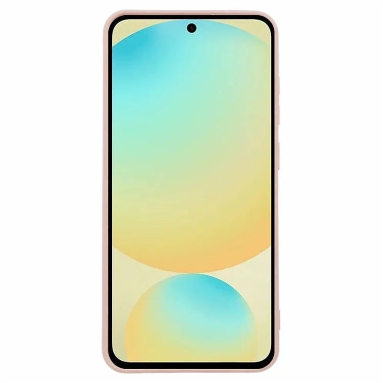 Чехол для Samsung Galaxy S24 FE, ТПУ, мягкая задняя панель, противоударная пленка, розовый