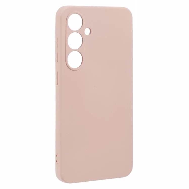 Чехол для Samsung Galaxy S24 FE, ТПУ, мягкая задняя панель, противоударная пленка, розовый