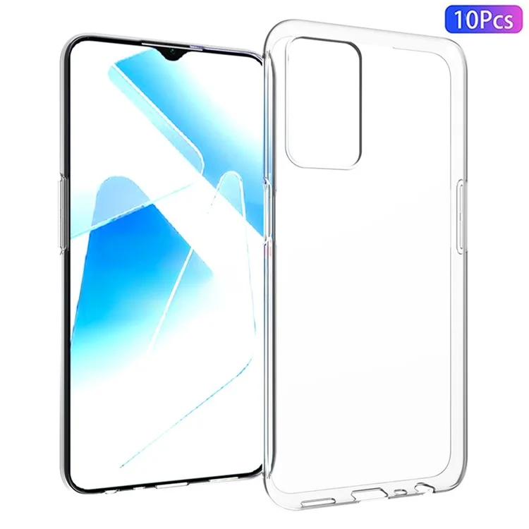 10 unidades / paquete para Oppo A16 / A16s Carcasa transparente sin marcas de agua Cubierta protectora de TPU
