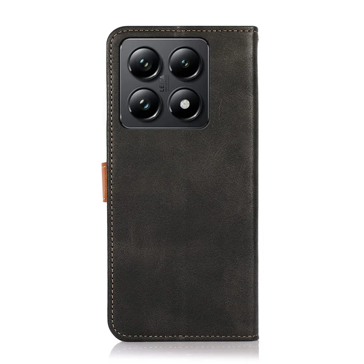 KHAZNEH для Xiaomi 14T Pro Бумажник Чехол для телефона Подставка Кожаный Раскладной Чехол - Черный