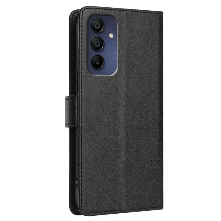 Para Samsung Galaxy A16 5G / A16 4G Case RFID Blocking Wallet Leather Phone Cover with Strap - Preto