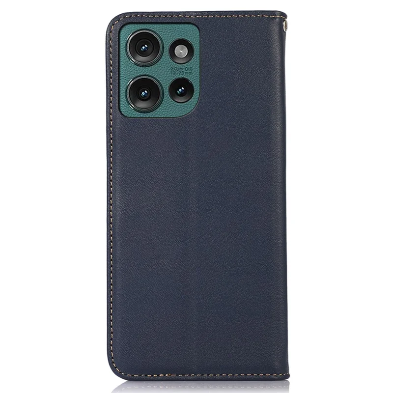 KHAZNEH для чехла Motorola Edge 50 5G Genuine Cow Leather Wallet Phone Cover Nappa Texture - Blue