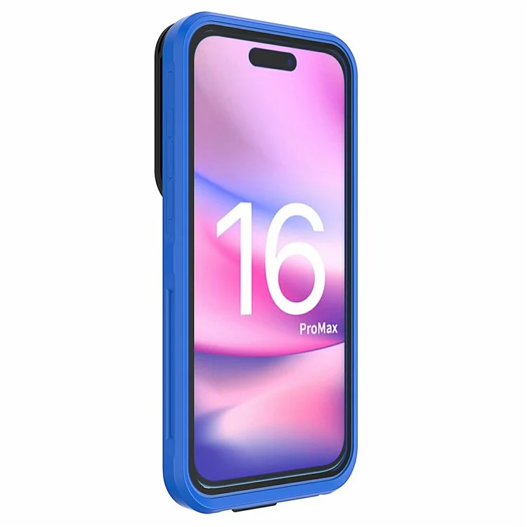 IP68 Waterproof Case for 6.5-6.9 Inch Phones Air Bag Shockproof Underwater Phone Cover - Blue