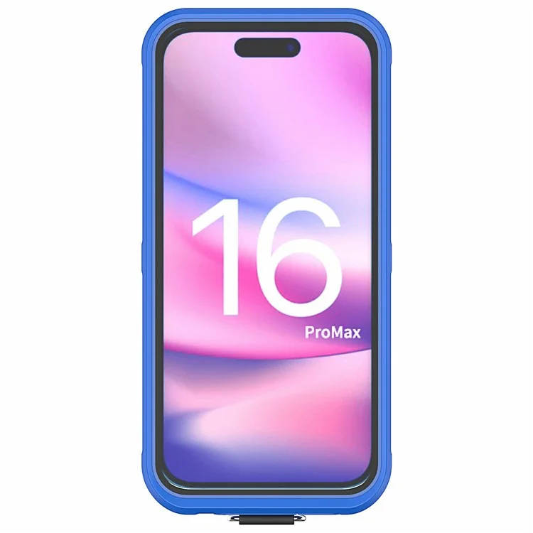 IP68 Waterproof Case for 6.5-6.9 Inch Phones Air Bag Shockproof Underwater Phone Cover - Blue
