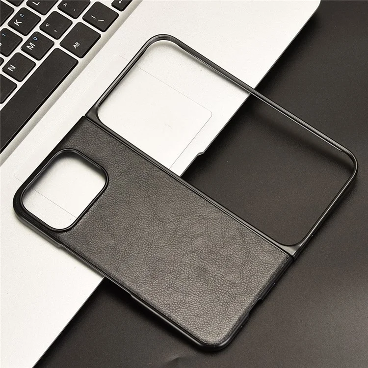 Для Google Pixel 9 Pro Fold 5G Case Litchi Texture PU Кожа + PC Phone Cover - Черный