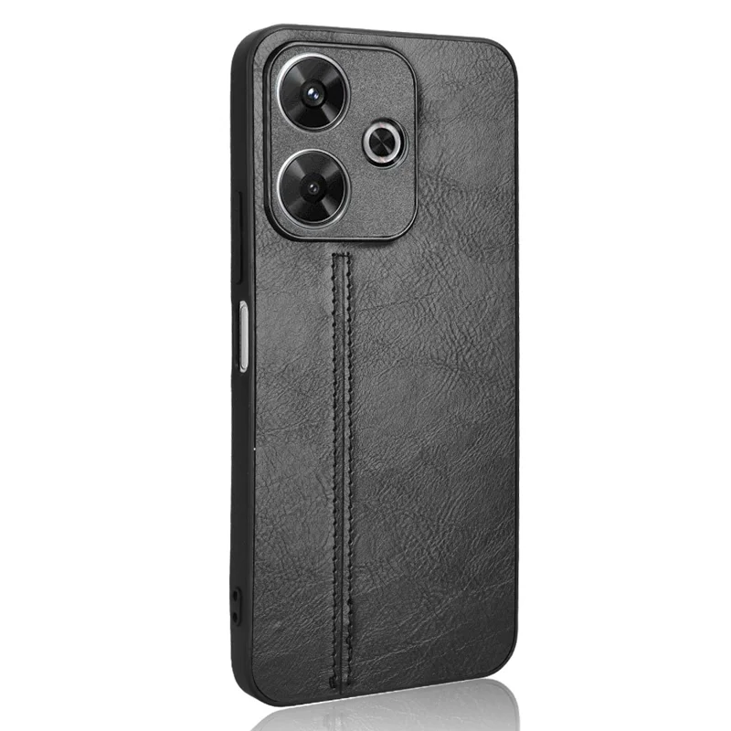 Para Xiaomi Redmi 13 5G / Línea de Costura de la Cubierta Del Teléfono 4G Case+tpu+pc pc - Negro