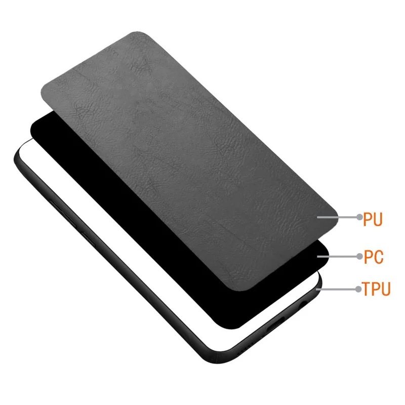 For Motorola Edge 50 5G Case Leather+TPU+PC Phone Cover Stitching Line - Black