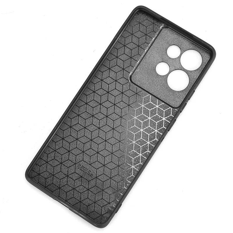 For Motorola Edge 50 5G Case Leather+TPU+PC Phone Cover Stitching Line - Black