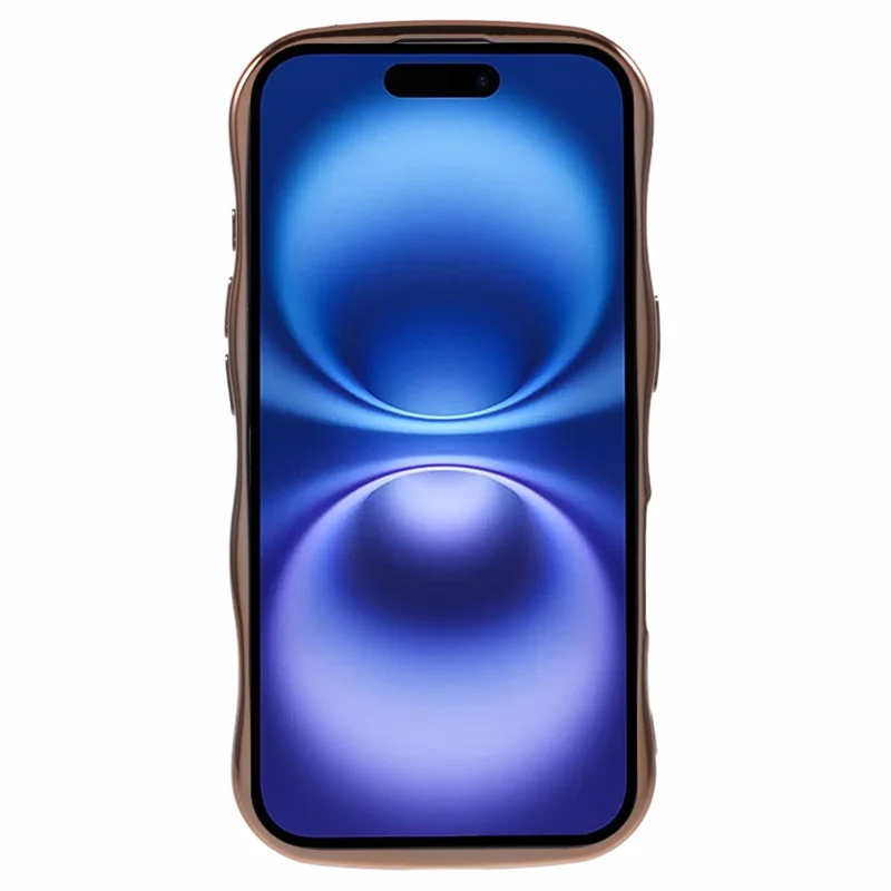 Para Iphone 16 Magnetic Case Electroplating Bread Curly Frame TPU Telepubreña Ventana Grande - Negro
