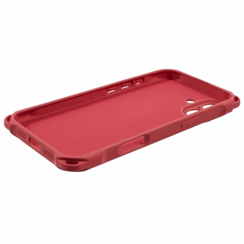For iPhone 16 Case Four Corners Fall Protection TPU Back Cover - Red