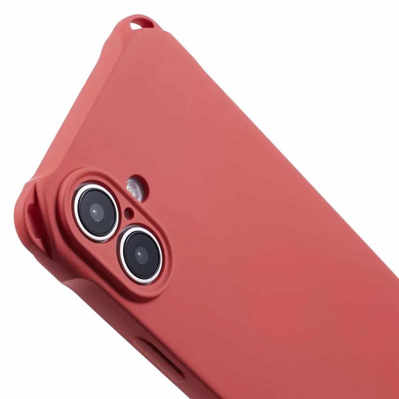 For iPhone 16 Case Four Corners Fall Protection TPU Back Cover - Red